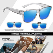 HAOLOTA Fit-Over Sunglasses-Polarized for Men Square Shades Oversized SG0174L