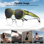 HAOLOTA Polarized Fit Over Sunglasses for Women Cat Eye for Prescription Glasses SG0171