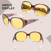 HAOLOTA Women Night Vision Driving Glasses Polarized HD Yellow Tinted Anti Glare NV0008