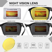 HAOLOTA Night Vision Driving Glasses Yellow Tinted Anti Glare Women NV8081