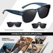 HAOLOTA Fit-Over Sunglasses-Polarized for Men Square Shades Oversized SG0174L