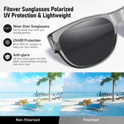 HAOLOTA Cat Eye Sunglasses for Women Polarized Sunglasses Wear Over Glasses SG0173