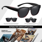HAOLOTA Fit-Over Sunglasses-Polarized for Men Square Shades Oversized SG0174L