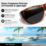 HAOLOTA Cat Eye Sunglasses for Women Polarized Sunglasses Wear Over Glasses SG0173