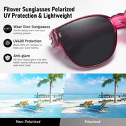 HAOLOTA Cat Eye Sunglasses for Prescription Glasses Women TR90 Lightweight SG0189
