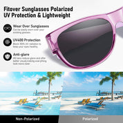 HAOLOTA Cat Eye Sunglasses for Women Polarized Sunglasses Wear Over Glasses SG0173