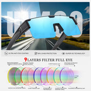 HAOLOTA Cycling Sunglasses Over Glasses for Men Outdoors UV Protection SG0191