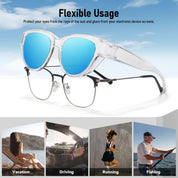 HAOLOTA Polarized Fit Over Sunglasses for Women Cat Eye for Prescription Glasses SG0171
