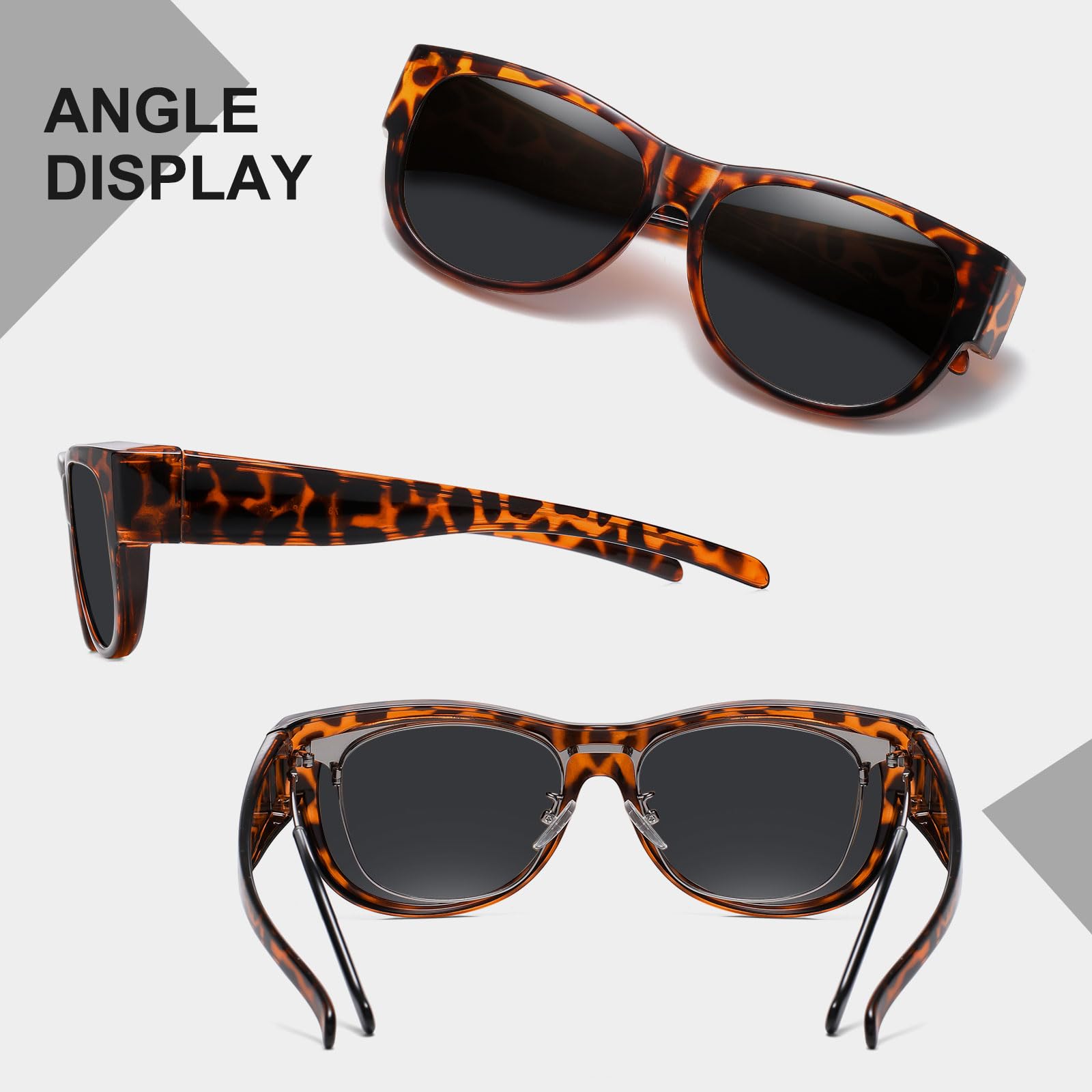 HAOLOTA Cat Eye Sunglasses for Women Polarized Sunglasses Wear Over Glasses SG0173