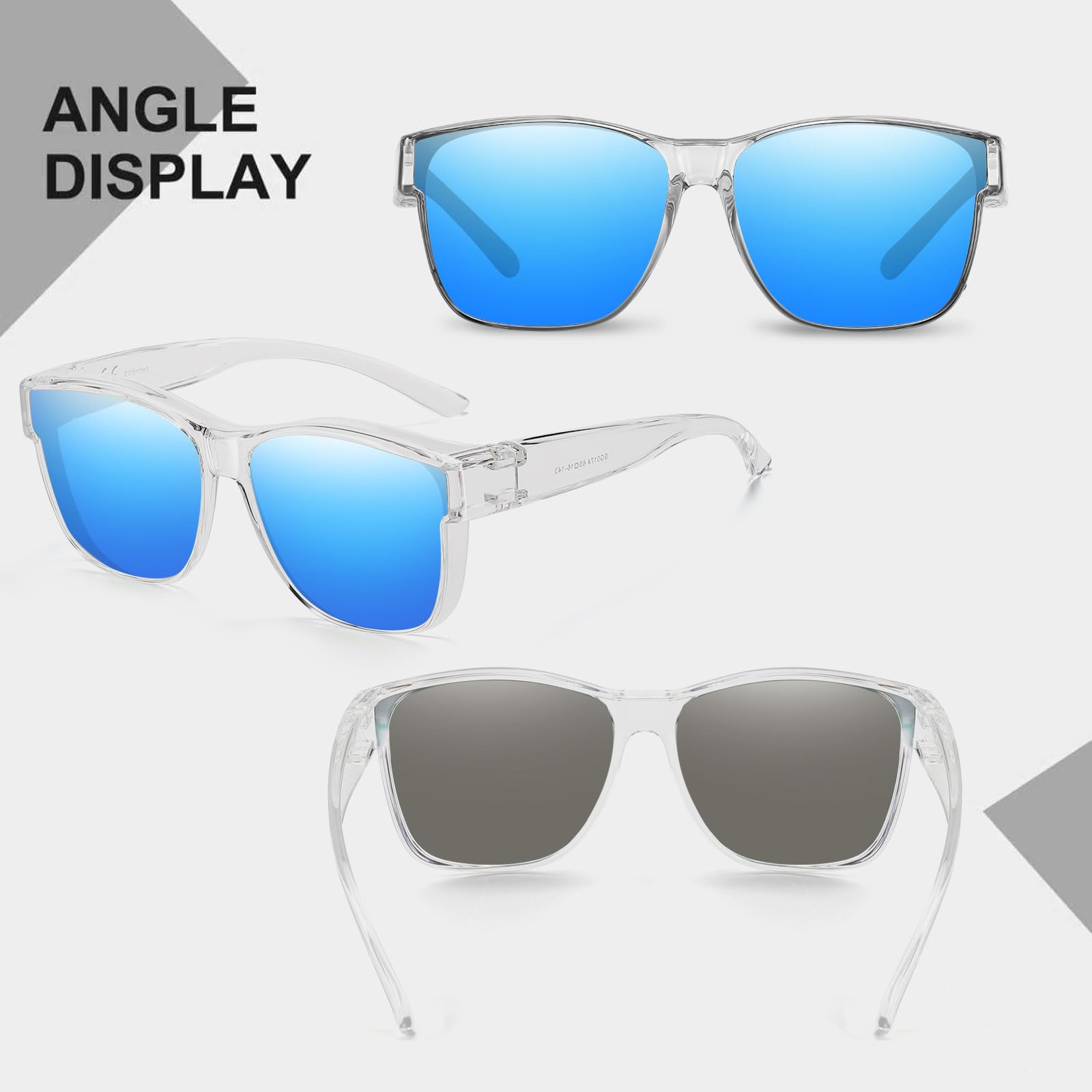 HAOLOTA Fit-Over Sunglasses-Polarized for Men Square Shades Oversized SG0174L
