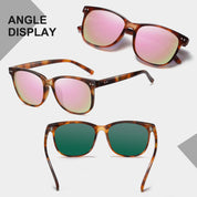 HAOLOTA 2pcs Classic Round Polarized Sunglasses for Women Men Lightweight SG8081-2P