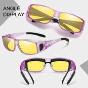 HAOLOTA Night Vision Driving Over Glasses, Nighttime Glasses Men Women Anti Glare NV0311