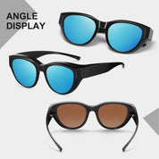 HAOLOTA Polarized Fit Over Sunglasses for Women Cat Eye for Prescription Glasses SG0171