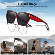 HAOLOTA Fit-Over Sunglasses for Women Men Square Shapes UV Protection SG0512