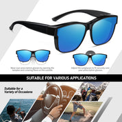 HAOLOTA Fit-Over Sunglasses-Polarized for Men Square Shades Oversized SG0174L