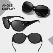 HAOLOTA Women's Polarized Fit Over Sunglasses with Rhinestone SG0108