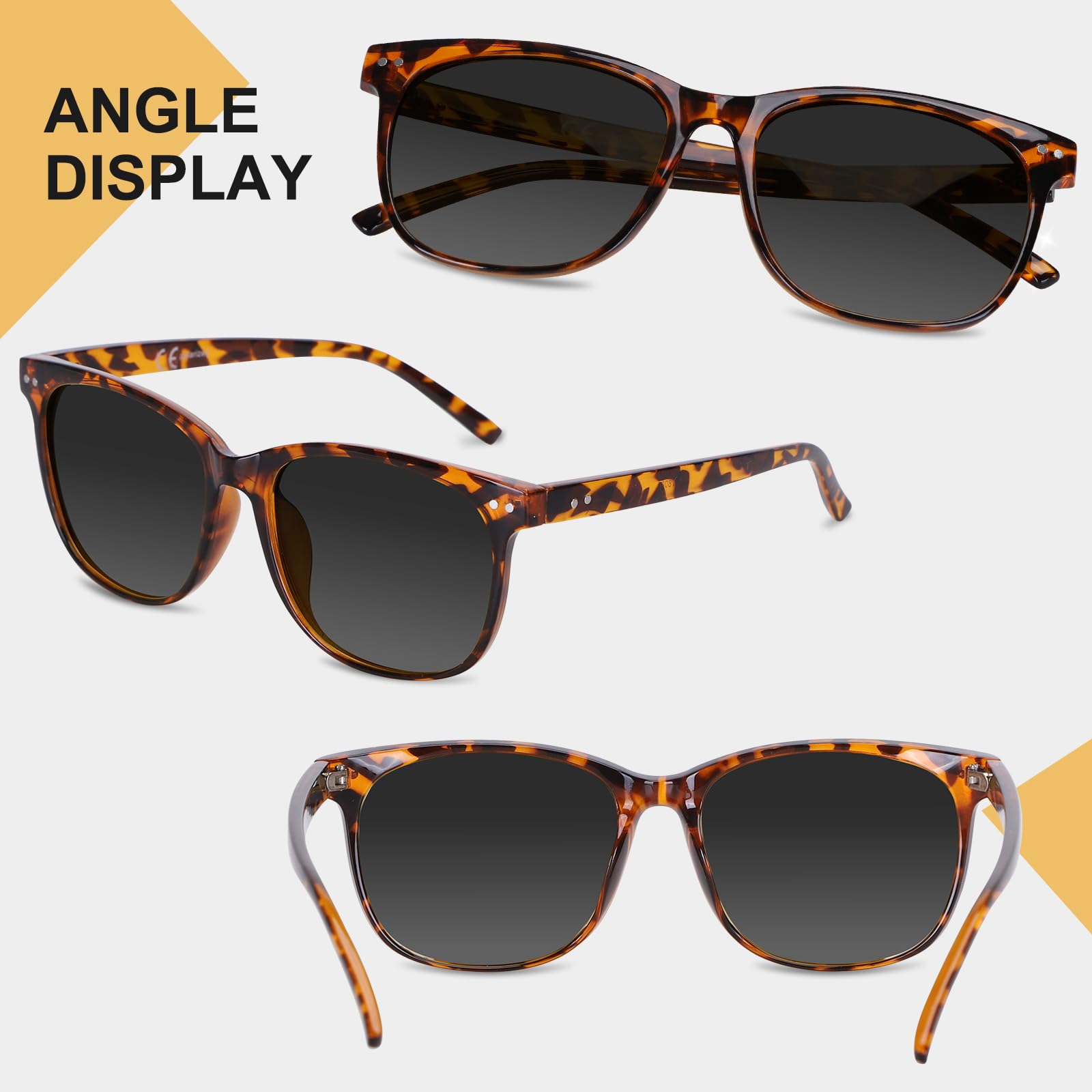 HAOLOTA 2pcs Classic Round Polarized Sunglasses for Women Men Lightweight SG8081-2P