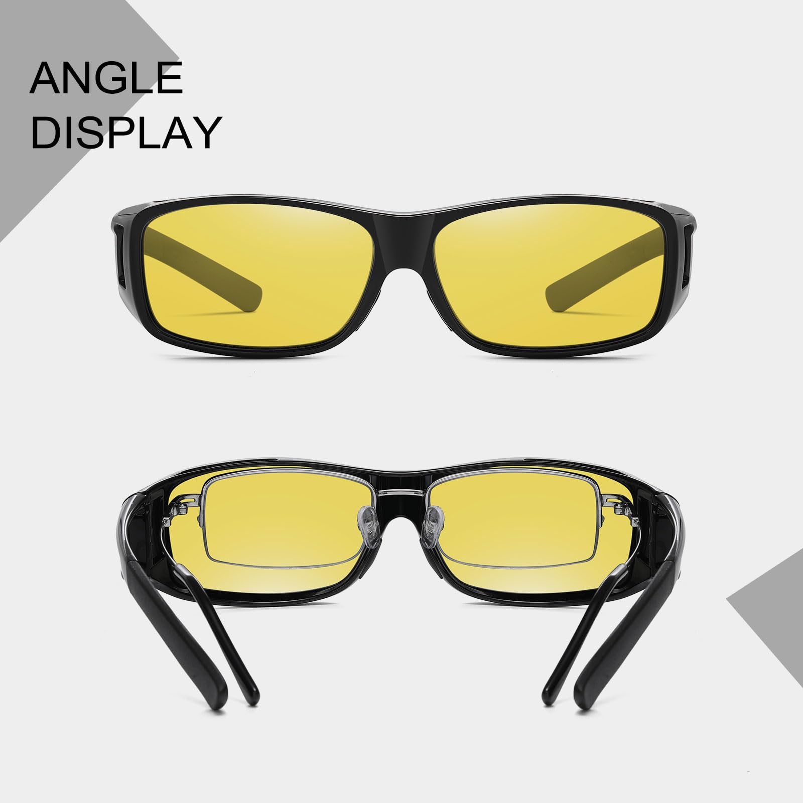 HAOLOTA Night Vision Driving Over Glasses, Nighttime Glasses Men Women Anti Glare NV0154