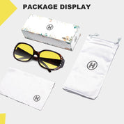 HAOLOTA Women Night Vision Driving Glasses Polarized HD Yellow Tinted Anti Glare NV0008