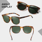HAOLOTA 2pcs Classic Round Polarized Sunglasses for Women Men Lightweight SG8081-2P