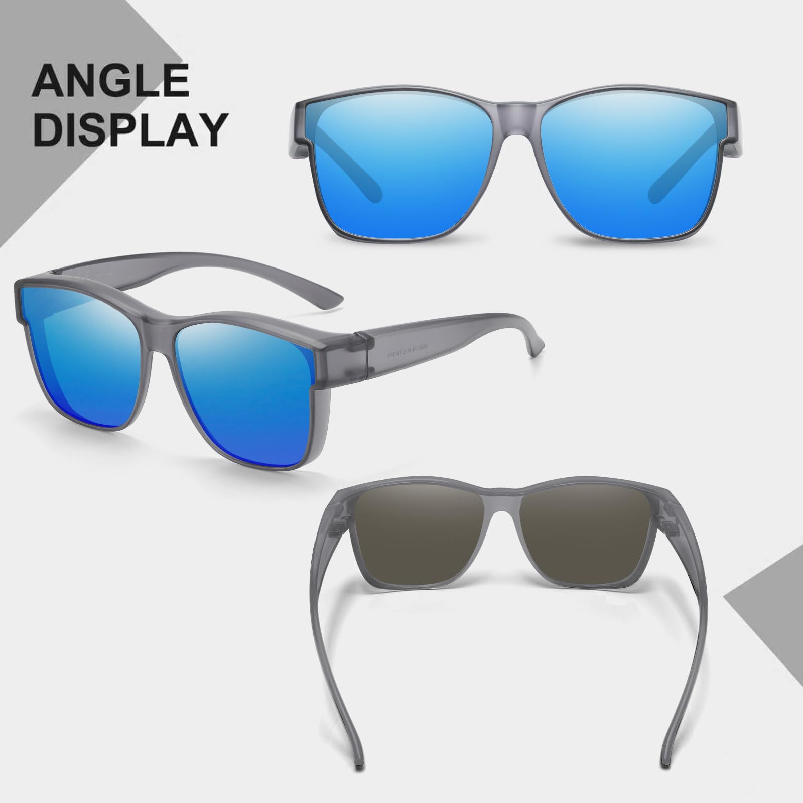 HAOLOTA Fit-Over Sunglasses-Polarized for Men Square Shades Oversized SG0174L