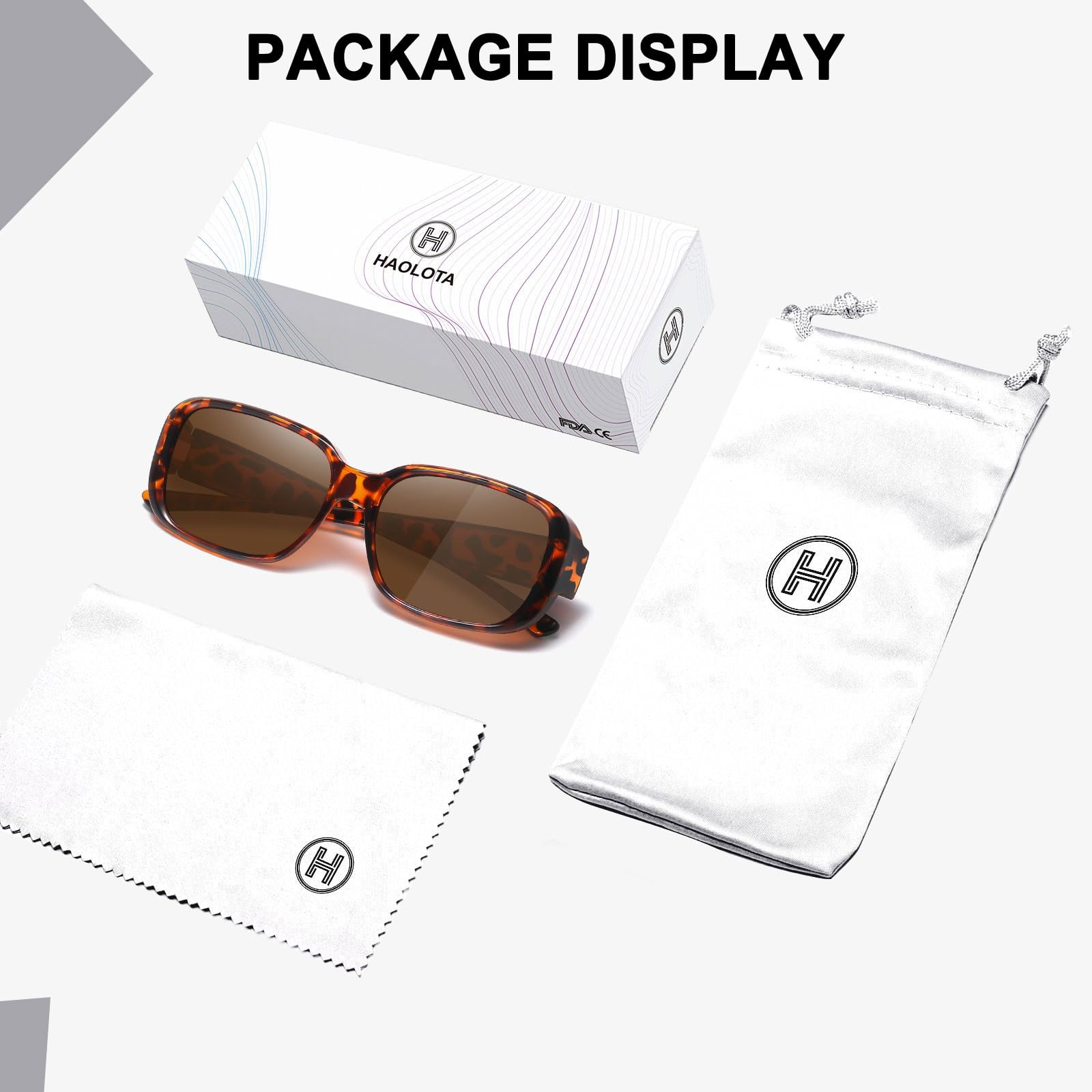 HAOLOTA Polarized Sunglasses Over Glasses Women Trendy Small Shapes  SG0513