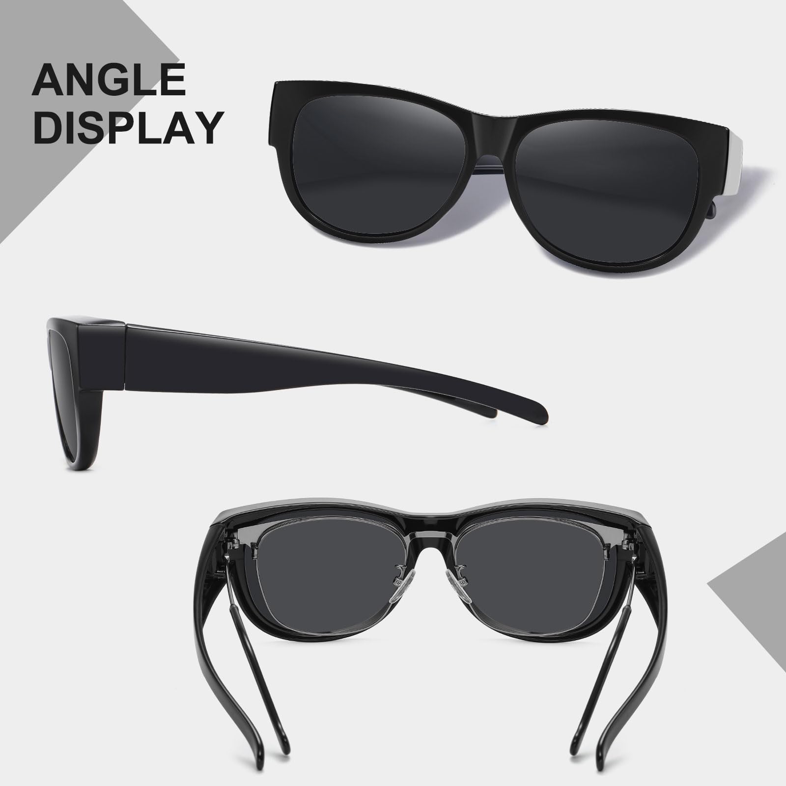 HAOLOTA Cat Eye Sunglasses for Women Polarized Sunglasses Wear Over Glasses SG0173
