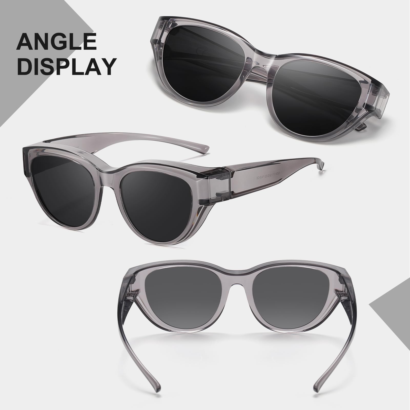 HAOLOTA Polarized Fit Over Sunglasses for Women Cat Eye for Prescription Glasses SG0171