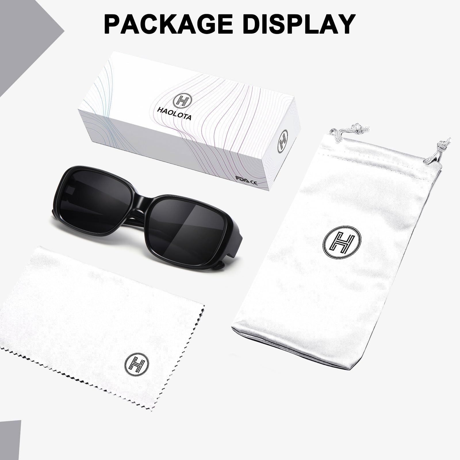 HAOLOTA Polarized Sunglasses Over Glasses Women Trendy Small Shapes  SG0513