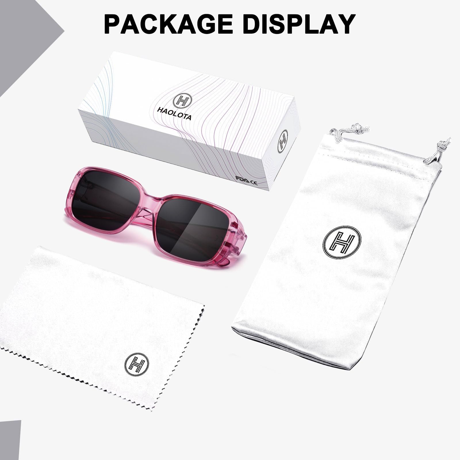 HAOLOTA Polarized Sunglasses Over Glasses Women Trendy Small Shapes  SG0513