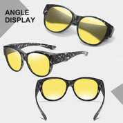 HAOLOTA Polarized Night Vision Driving Glasses Women Fit Over Glasses, Anti Glare NV0179