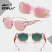 HAOLOTA Polarized Fit Over Sunglasses for Women Cat Eye for Prescription Glasses SG0171