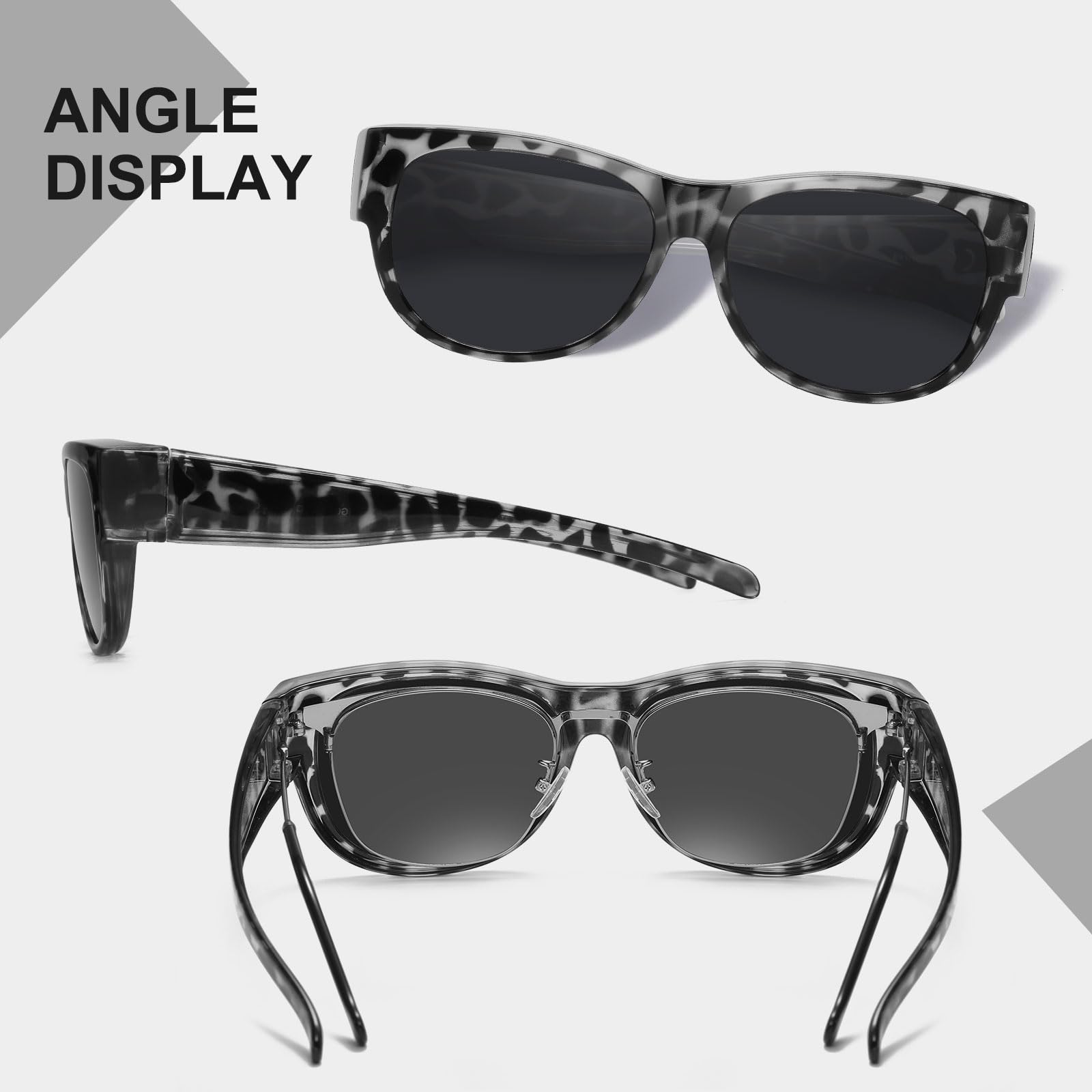 HAOLOTA Cat Eye Sunglasses for Women Polarized Sunglasses Wear Over Glasses SG0173