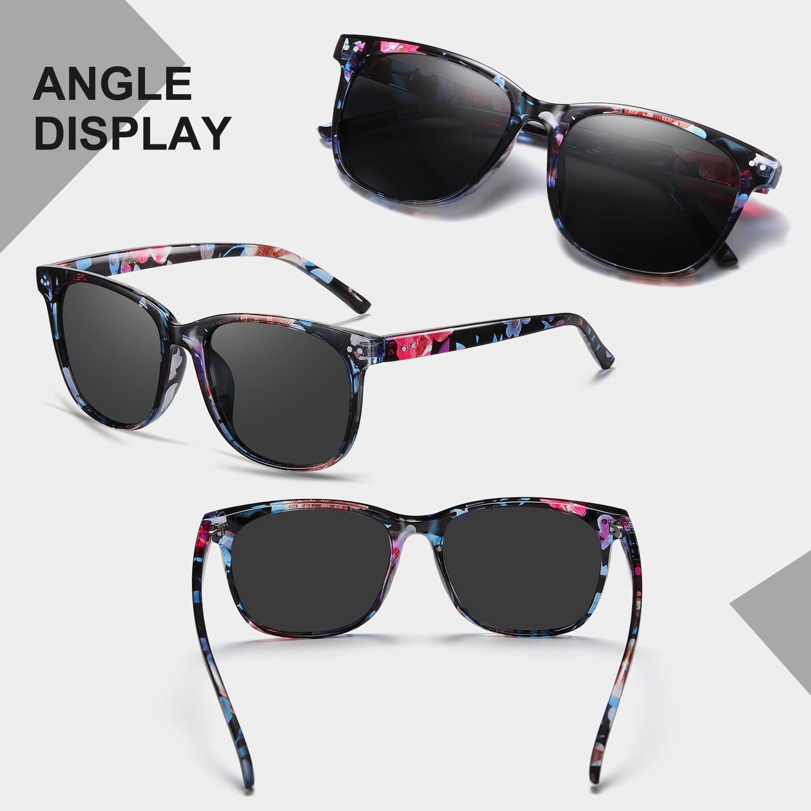 HAOLOTA 2pcs Classic Round Polarized Sunglasses for Women Men Lightweight SG8081-2P