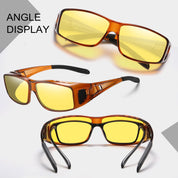 HAOLOTA Night Vision Driving Over Glasses, Nighttime Glasses Men Women Anti Glare NV0311