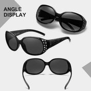 HAOLOTA Polarized Sunglasses for Women Rhinestone Wrap Around SG0008
