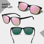 HAOLOTA 2pcs Classic Round Polarized Sunglasses for Women Men Lightweight SG8081-2P