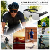 HAOLOTA Cycling Sunglasses Over Glasses for Men Outdoors UV Protection SG0191