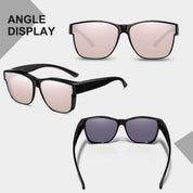 HAOLOTA Fit-Over Sunglasses Polarized for Men Square Shades UV400 Protection SG0174M