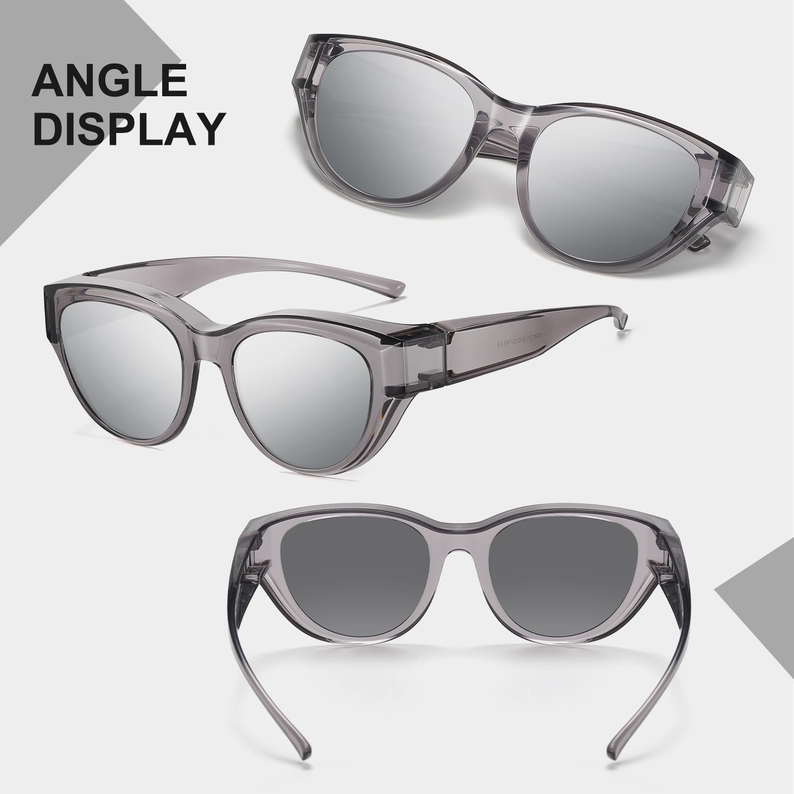 HAOLOTA Polarized Fit Over Sunglasses for Women Cat Eye for Prescription Glasses SG0171