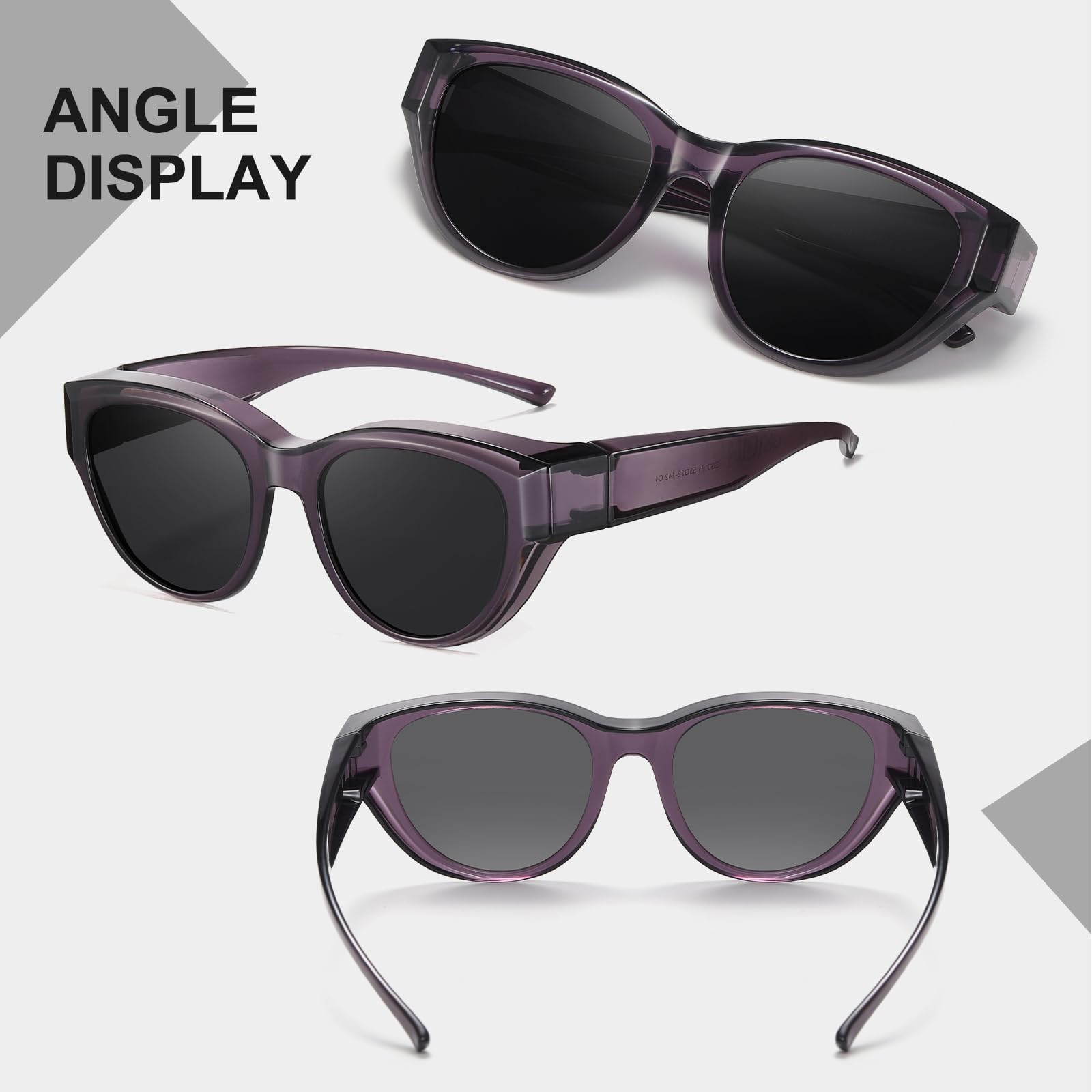 HAOLOTA Polarized Fit Over Sunglasses for Women Cat Eye for Prescription Glasses SG0171