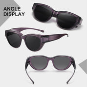HAOLOTA Polarized Fit Over Sunglasses for Women Cat Eye for Prescription Glasses SG0171