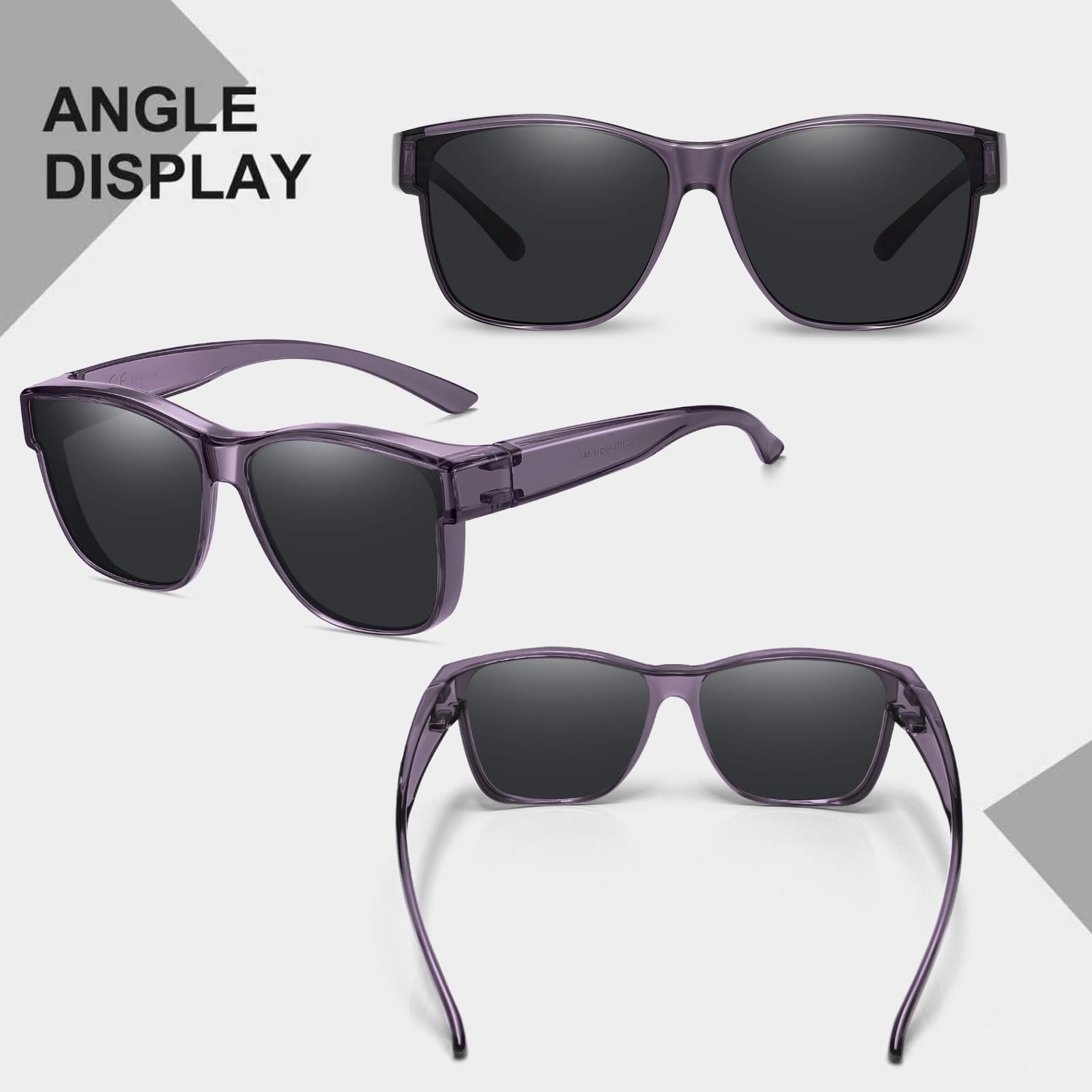 HAOLOTA Fit-Over Sunglasses-Polarized for Men Square Shades Oversized SG0174L