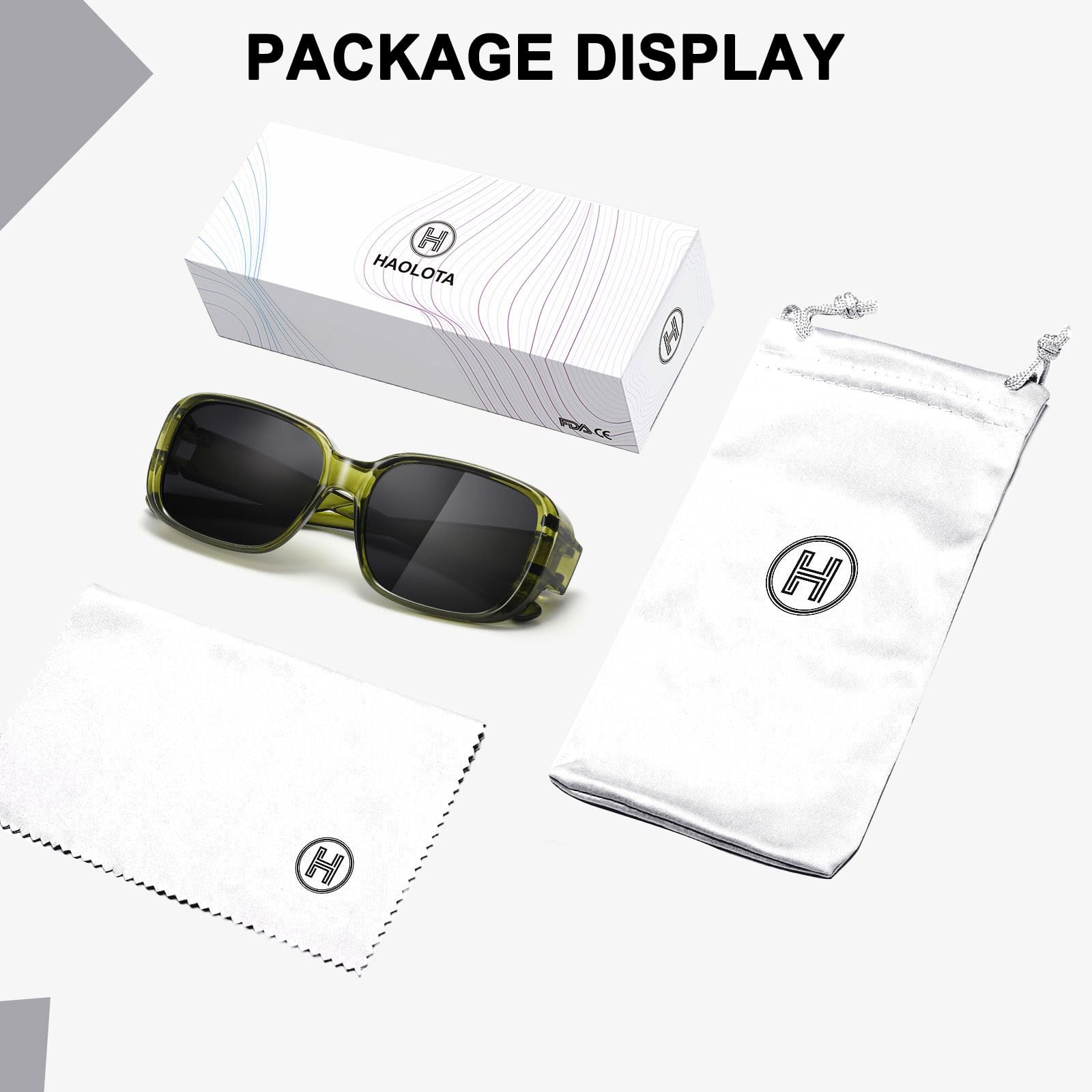 HAOLOTA Polarized Sunglasses Over Glasses Women Trendy Small Shapes  SG0513