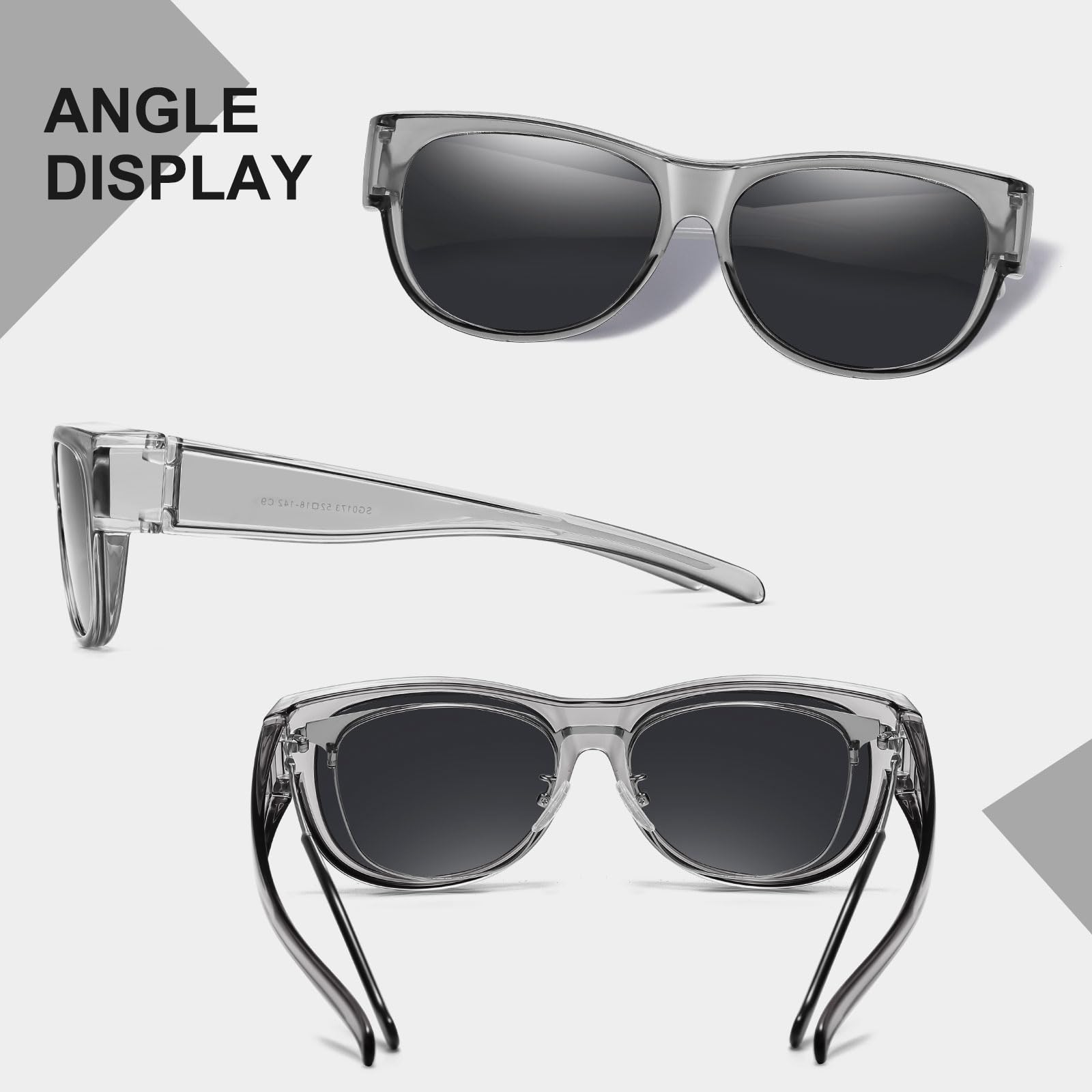 HAOLOTA Cat Eye Sunglasses for Women Polarized Sunglasses Wear Over Glasses SG0173
