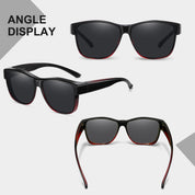 HAOLOTA Fit-Over Sunglasses-Polarized for Men Square Shades Oversized SG0174L