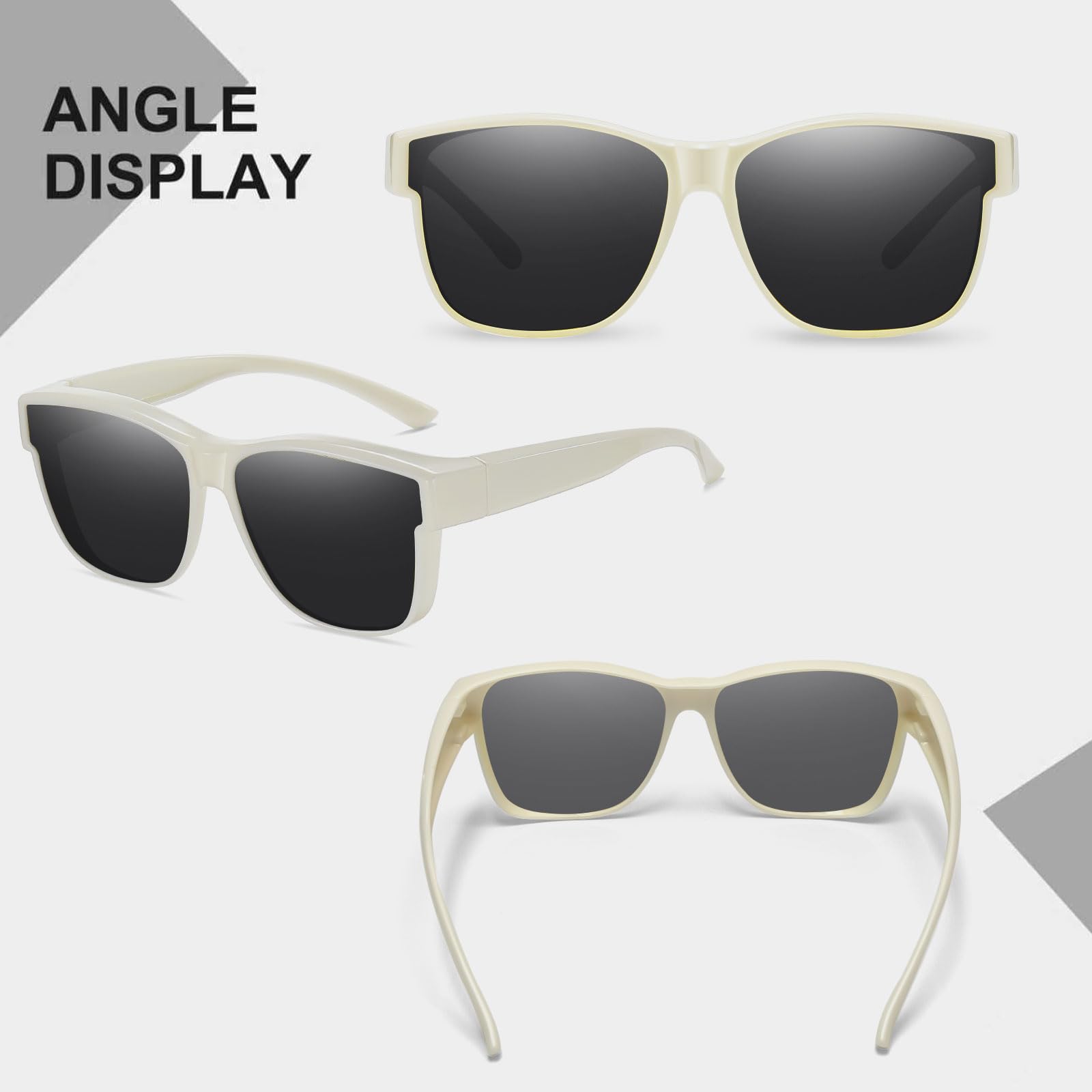 HAOLOTA Fit-Over Sunglasses-Polarized for Men Square Shades Oversized SG0174L