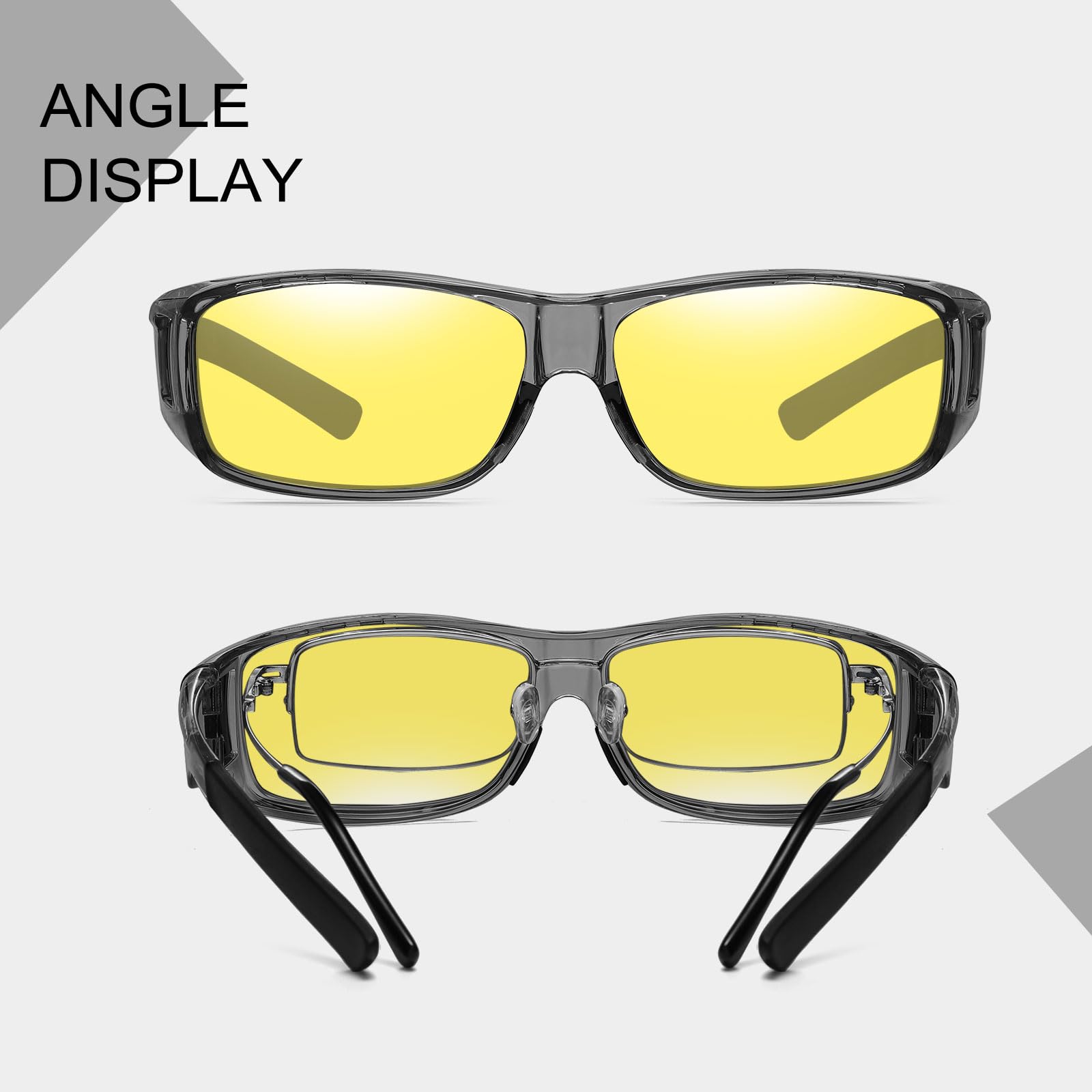 HAOLOTA Night Vision Driving Over Glasses, Nighttime Glasses Men Women Anti Glare NV0154