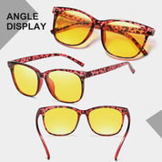 HAOLOTA Night Vision Driving Glasses Yellow Tinted Anti Glare Women NV8081