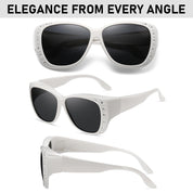 HAOLOTA Women's Polarized Fit Over Sunglasses with RhinestoneUV400 Protection SG0107